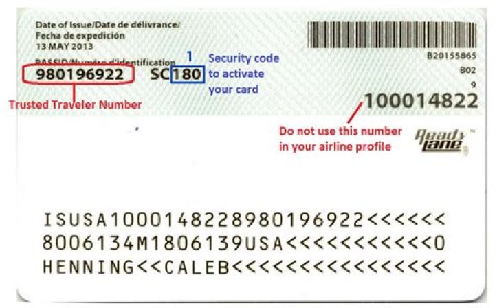 How do I find my trusted traveler number?