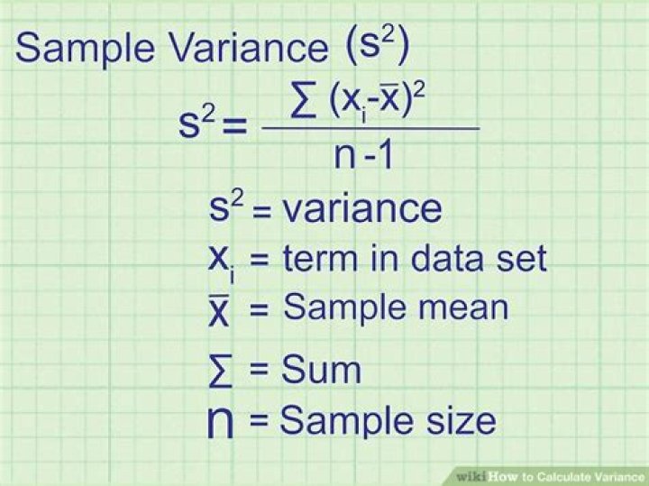 How do you find the sample variance?