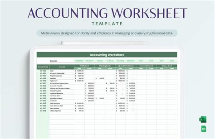 How do you make a worksheet in accounting?