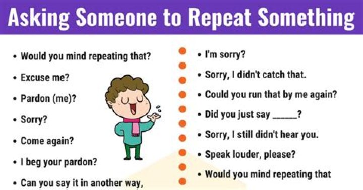 How do you repeat a question?