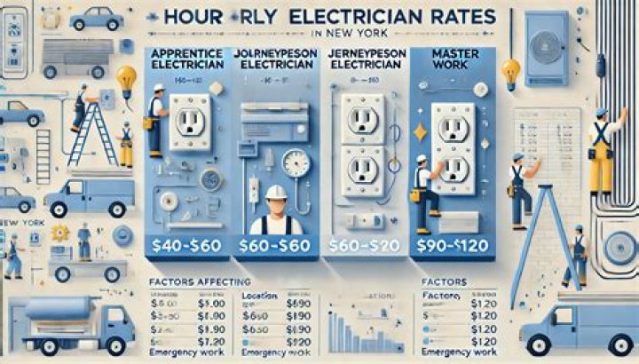 How much is an electrician per hour in New York?
