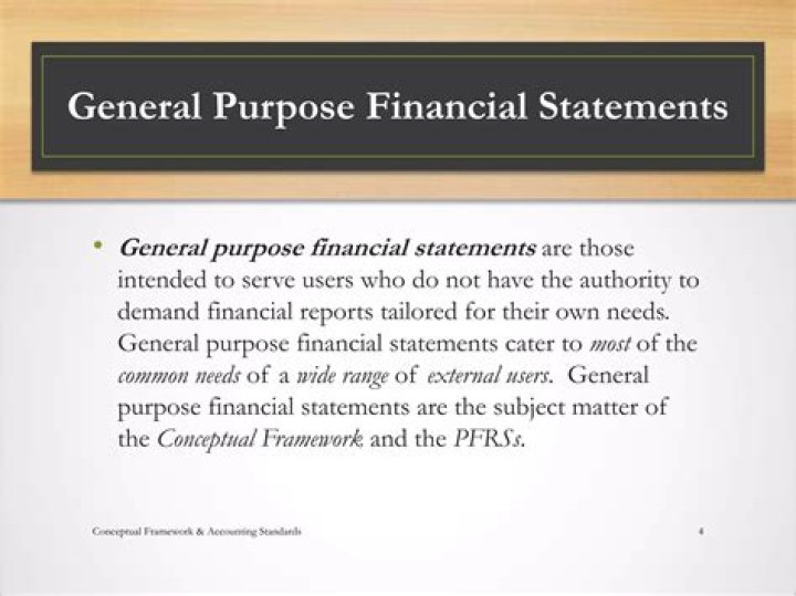 What are a general purpose financial statements?