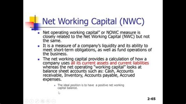 What are net operating working capital?