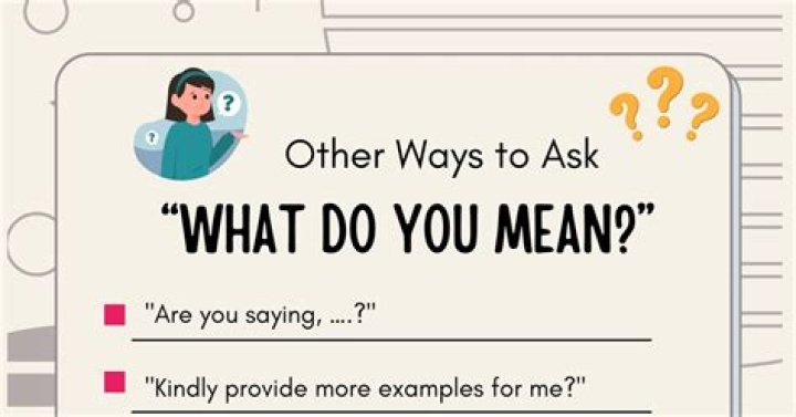 What do you mean answer?