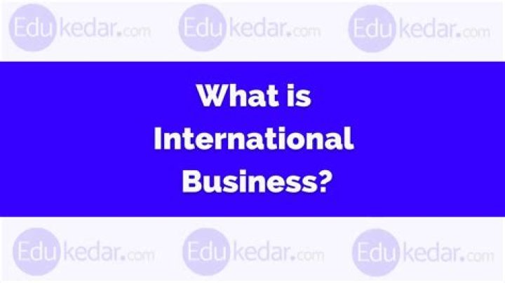 What is international business answer?