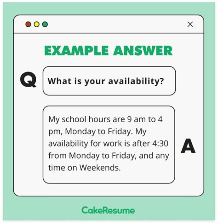 What is your availability answer?